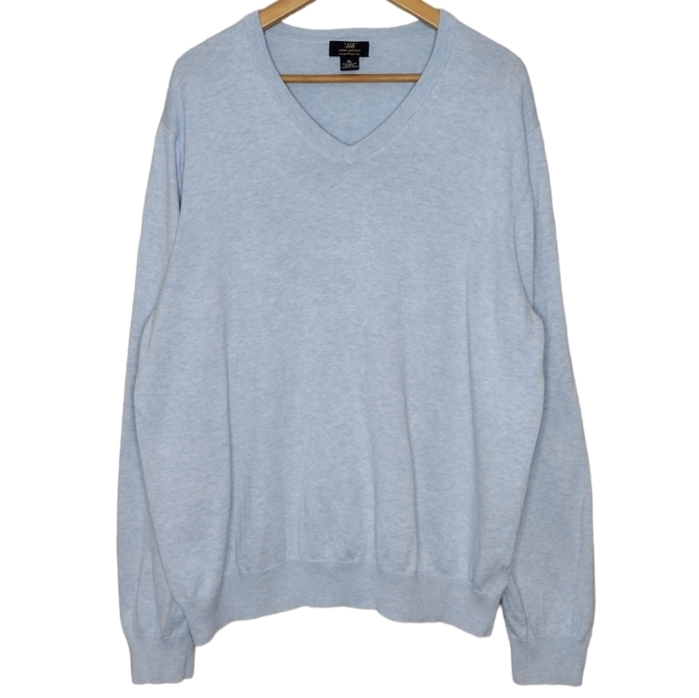 Brooks Brothers 346 Supima Cotton Knit Pullover Long Sleeve V Neck Sweater